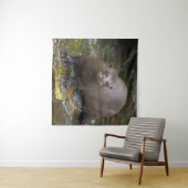 Reuzenvoetafdrukken van Otter Wandkleed (In Situ (horizontaal))