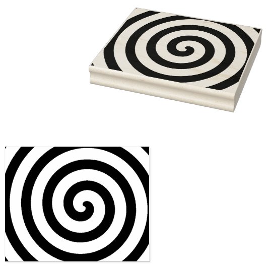 Reuzenwervelende spiraal rubberstempel (Gestempeld)