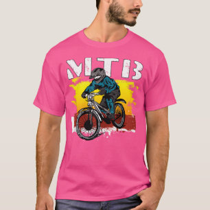 Reuzenwiel met wielrennen op de heuvel van de Bike T-shirt