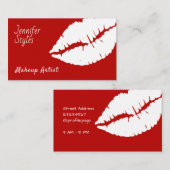 Reuzenwitte lippen visitekaartje (Voorkant / Achterkant)