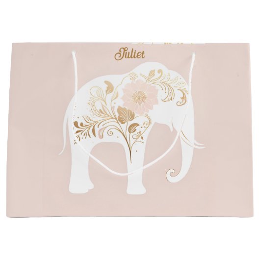 reuzenwitte olifant groot cadeauzakje (Voorkant)
