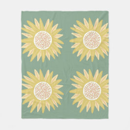 Reuzenzonnebloem Fleece Deken