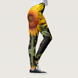 Reuzenzonnebloem foto gele bloem leggings
