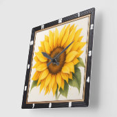 Reuzenzonnebloem gele bloei vierkante klok (Hoek)