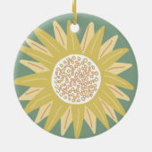 Reuzenzonnebloem Keramisch Ornament (Achterkant)