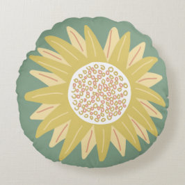 Reuzenzonnebloem Rond Kussen