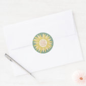 Reuzenzonnebloem Ronde Sticker (Envelop)
