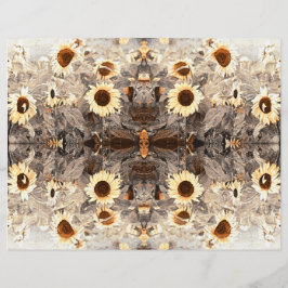  reuzenzonnebloemen Geel-bruine Sepia Art