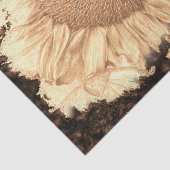 reuzenzonnebloemen Gekleurd in Rustic Vignette Tissuepapier (Detail)