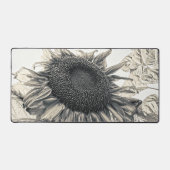 Reuzenzonnebloemen Sepia Art Bureaumat (Voorkant)