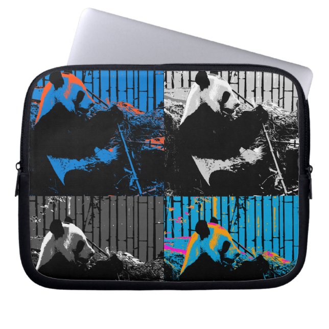 Reuzepanda Meerdere Panelen Modern Kunst Design Laptop Sleeve (Voorkant)