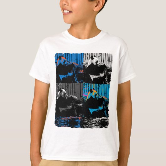 Reuzepanda Meerdere Panelen Modern Kunst Design T-shirt (Voorkant)