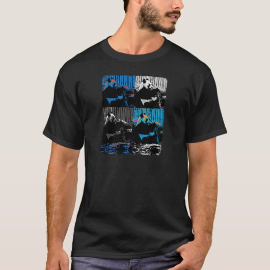 Reuzepanda Meerdere Panelen Modern Kunst Design T-shirt (Voorkant)