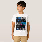 Reuzepanda Meerdere Panelen Modern Kunst Design T-shirt (Voorkant volledig)