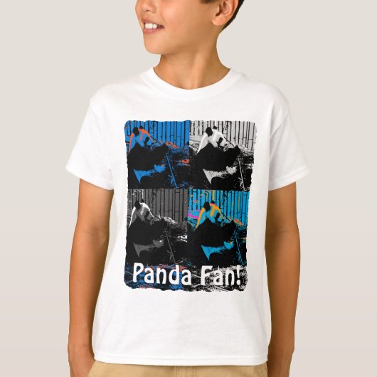 Reuzepanda Meerdere Panelen Modern Kunst Design T-shirt (Voorkant)