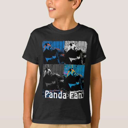 Reuzepanda Meerdere Panelen Modern Kunst Design T-shirt (Voorkant)
