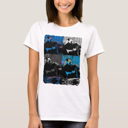 Reuzepanda Meerdere Panelen Modern Kunst Design T-shirt (Voorkant)