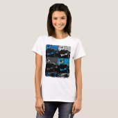 Reuzepanda Meerdere Panelen Modern Kunst Design T-shirt (Voorkant volledig)