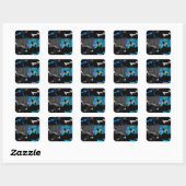 Reuzepanda Meerdere Panelen Modern Kunst Design Vierkante Sticker (Vel)