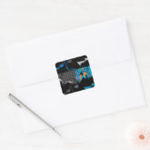Reuzepanda Meerdere Panelen Modern Kunst Design Vierkante Sticker (Envelop)