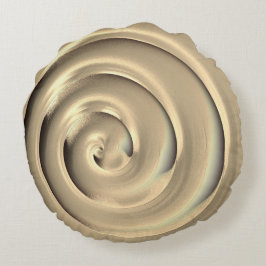 Reuzige 'gouden' spiraal boven zwarte achtergrond rond kussen