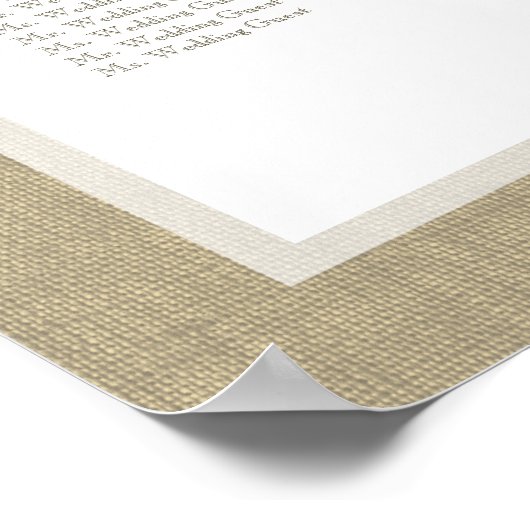 Reuzigrafiek en Antiek witte-bowweduwenkaart Poster (Hoek)