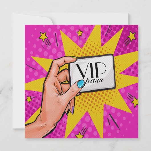 Rev 1 Pop Art VIP Uitnodiging (Voorkant)