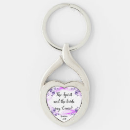 Rev. 22:17 Twisted Heart Metal Sleutelhanger