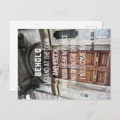 Rev. 3:20 Zie ik sta aan de deur en klop Briefkaart (Voorkant / Achterkant)