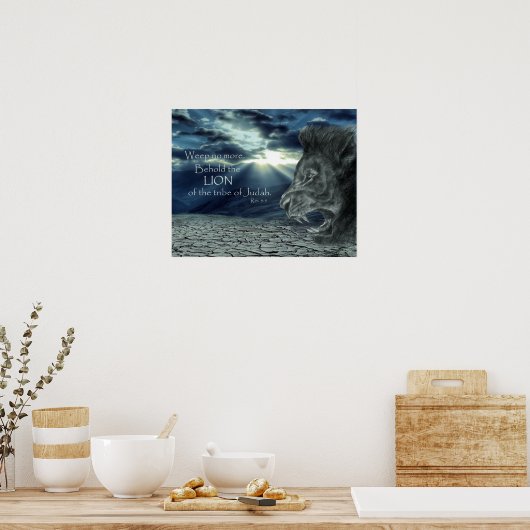 Rev 5:5 Behold de lion Poster (Keuken)