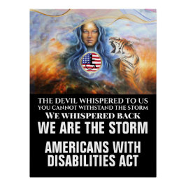 Rev Glossy Versie AMERIKANEN MET HANDICAPS ACT Perfect Poster