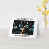 "REV IT UP" EN "VEEL PLEZIER" GEFELICITEERD KAART (Gele Bloem)