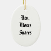 Rev. Moses Suares Keramisch Ornament (Achterkant)