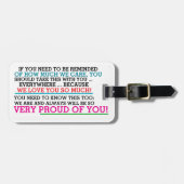 REV voor ouders of kinderen Label Bagagelabel (Voorkant horizontaal)