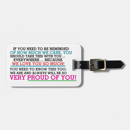 REV voor ouders of kinderen Label Bagagelabel (Voorkant horizontaal)