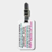 REV voor ouders of kinderen Label Bagagelabel (Voorkant verticaal)