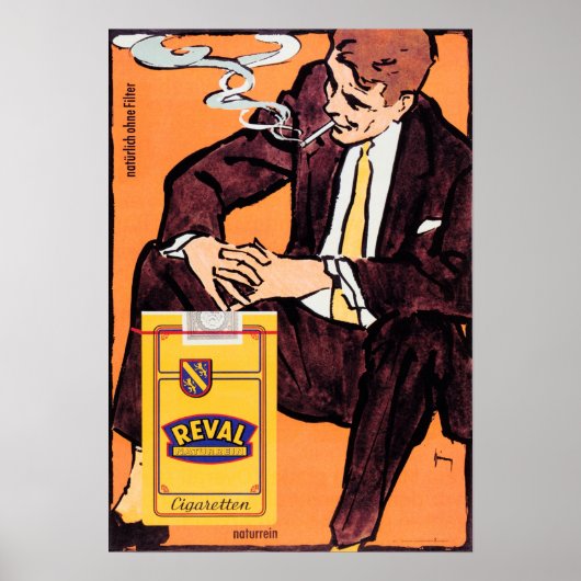 REVAL CIGARETTES Naturrein Cigaretten German AD Poster (Voorkant)