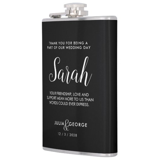 Revallyna Script Minimalist BRIDAL PARTY GIFT Heupfles (Links)