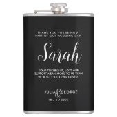 Revallyna Script Minimalist BRIDAL PARTY GIFT Heupfles (Voorkant)