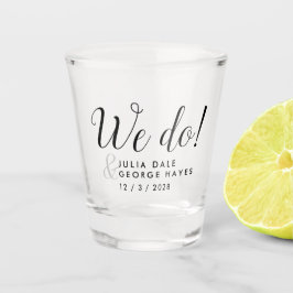 Revallyna Script Simple WE WEDING FAVOR Shot Glas