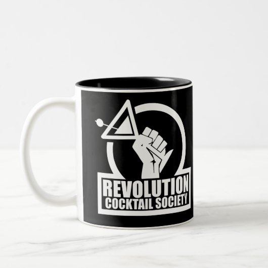 RevCSLogo - White Two-Tone Coffee Mok (Links)