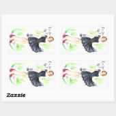 Reve haar omhoog rechthoekige sticker (Vel)