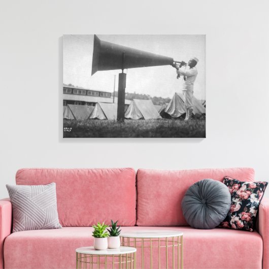 Reveille - Marinetraining, Seattle (ca 1917) Canvas Afdruk (Insitu (Woonkamer))