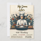 Revel Mannen Mannelijke etentje elegant 40e verjaa Kaart (Voorkant)