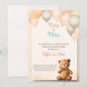 Revelación de Genero - Spaanse Genderonthulling Kaart (Voorkant / Achterkant)