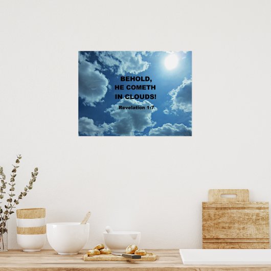 Revelatie 1:7 poster (Keuken)