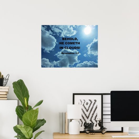 Revelatie 1:7 poster (Thuiskantoor)