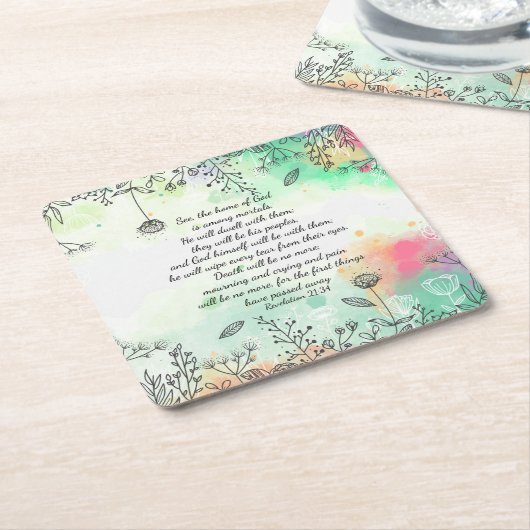 Revelatie 21:34 kartonnen onderzetters (Schuin)