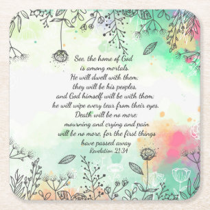 Revelatie 21:34 kartonnen onderzetters