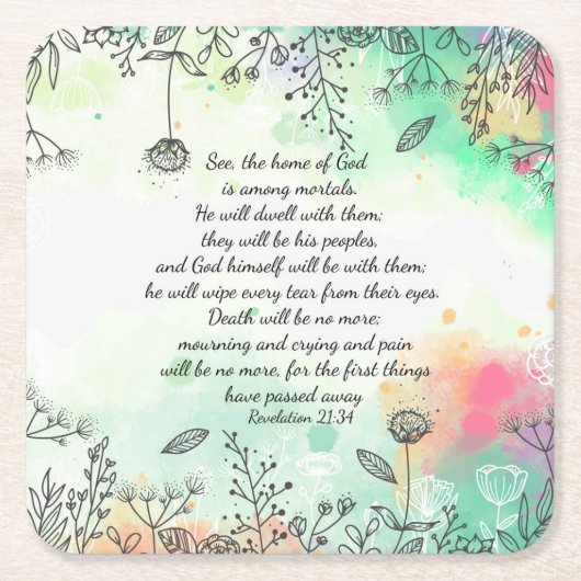 Revelatie 21:34 kartonnen onderzetters (Voorkant)
